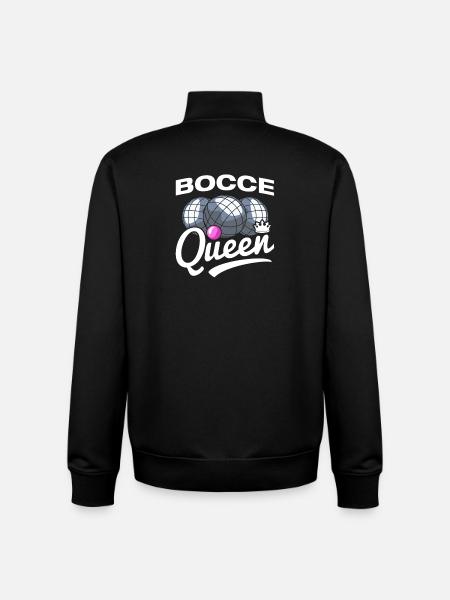 Bocce Queen Petanque Boule Player - Unisex Organic Zip Sweatshirt by Stanley/Stella - black