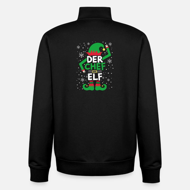 Der Chef-Elf - Unisex Organic Zip Sweatshirt von Stanley/Stella - Schwarz