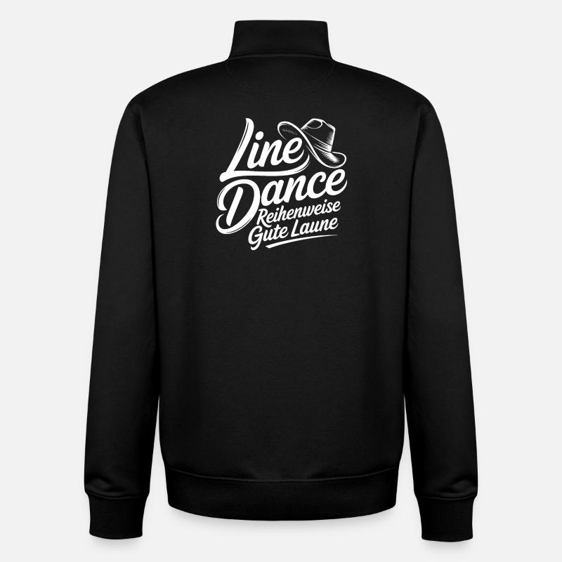 Line Dance Gute Laune - Unisex Organic Zip Sweatshirt von Stanley/Stella - Schwarz