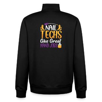 Nail Designer Nail Designer Cosmetics Nail Salon - Unisex Organic Zip Sweatshirt by Stanley/Stella - black - Back - AI Model Male 185 light (185cm)
