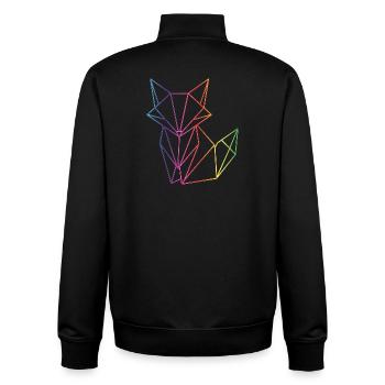 Fuchs Linien Geometrie modernes Motiv  - Unisex Organic Zip Sweatshirt von Stanley/Stella - Schwarz - Hinten - AI Model Male 185 light (185cm)