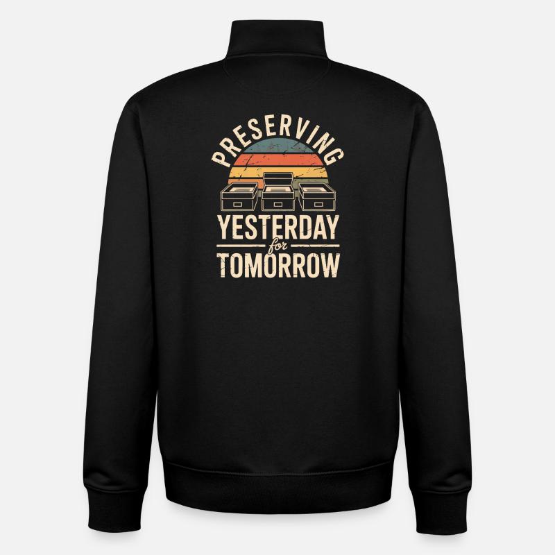 Préserver hier pour demain - Sweat zippé unisexe en coton bio Stanley/Stella - noir