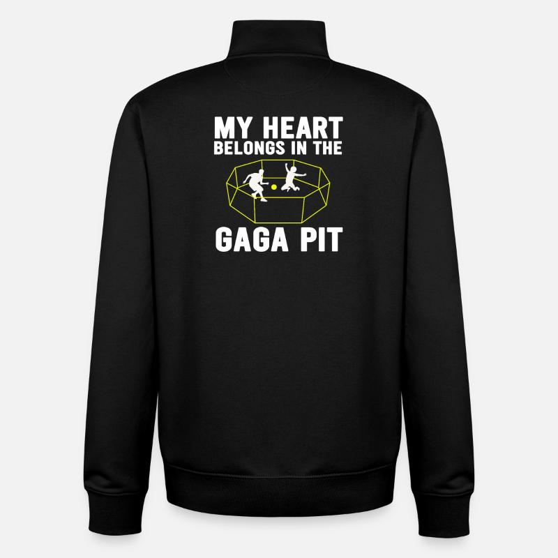 Gaga Pit Heart Tee - Unisex Organic Zip Sweatshirt by Stanley/Stella - black
