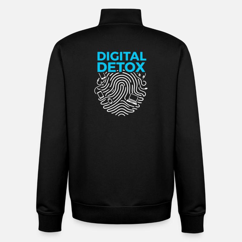 Digital Detox - Unisex Organic Zip Sweatshirt von Stanley/Stella - Schwarz