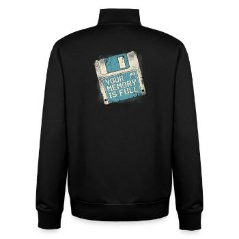 Your Memory - Unisex Organic Zip Sweatshirt by Stanley/Stella - black - Back - AI Model Male 185 light (185cm)