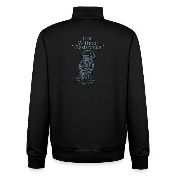 Jellyfish Ocean Jellyfish Flowy Soft Ocean Marine - Unisex Organic Zip Sweatshirt by Stanley/Stella - black - Back - AI Model Male 185 light (185cm)