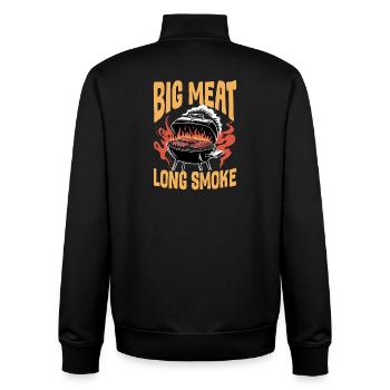 BBQ Grilling Meat Smoking Barbecue - Unisex Organic Zip Sweatshirt by Stanley/Stella - black - Back - AI Model Male 185 light (185cm)
