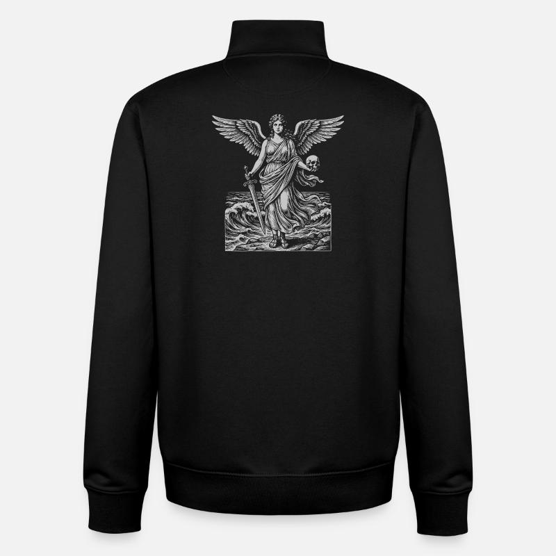 Ange Gardien de la Mer - Sweat zippé unisexe en coton bio Stanley/Stella - noir