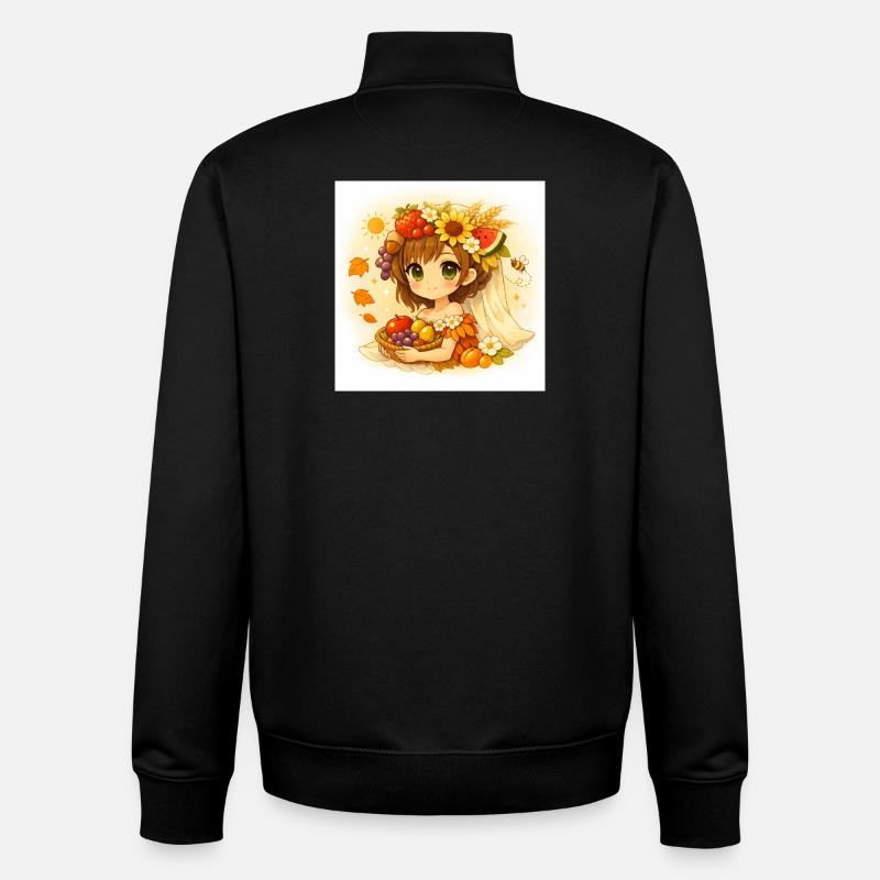 Mariée d été  - Sweat zippé unisexe en coton bio Stanley/Stella - noir