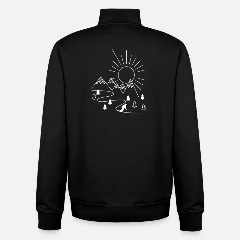 Snowboarder - Unisex Organic Zip Sweatshirt von Stanley/Stella - Schwarz