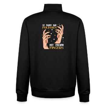 Nail Designer Nail Designer Cosmetics Nail Salon - Unisex Organic Zip Sweatshirt by Stanley/Stella - black - Back - AI Model Male 185 light (185cm)