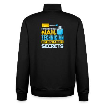 Nail Designer Nail Designer Cosmetics Nail Salon - Unisex Organic Zip Sweatshirt by Stanley/Stella - black - Back - AI Model Male 185 light (185cm)