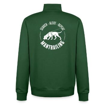 Bloodhound Mantrailing Hundesport Suchhunde Hunde - Unisex Organic Zip Sweatshirt von Stanley/Stella - Flaschengrün - Hinten - AI Model Male 185 dark (185cm)