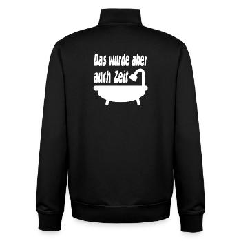 Baden - Unisex Organic Zip Sweatshirt von Stanley/Stella - Schwarz - Hinten - AI Model Male 185 light (185cm)