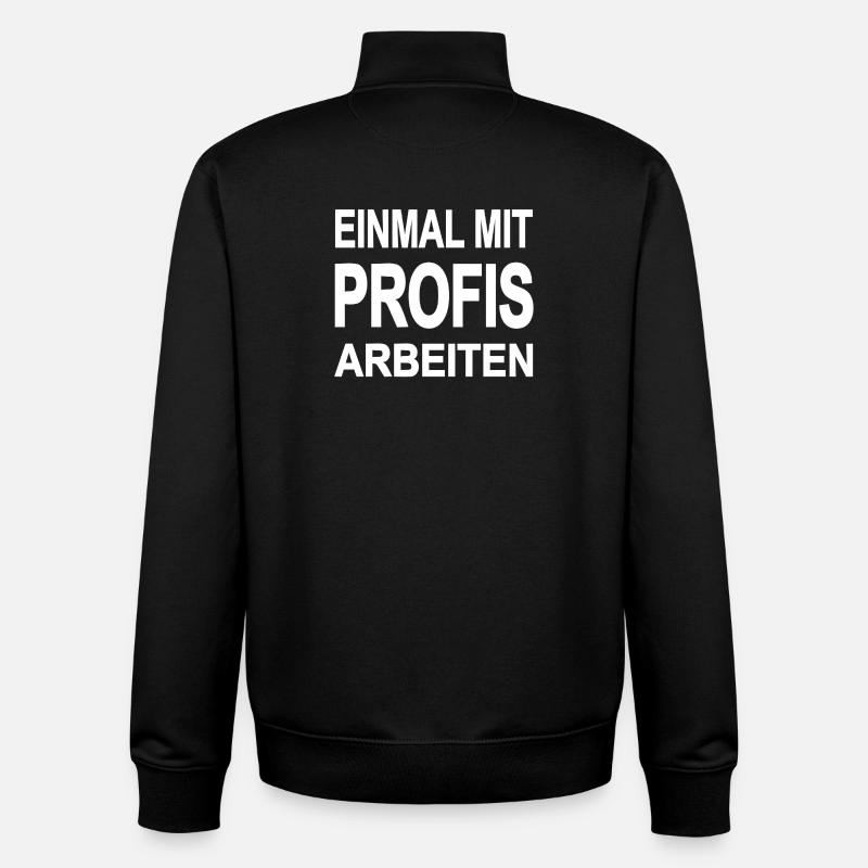 Arbeiten - Unisex Organic Zip Sweatshirt von Stanley/Stella - Schwarz