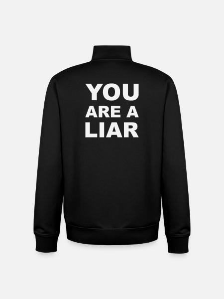 liar Lugner white - Unisex Organic Zip Sweatshirt by Stanley/Stella - black