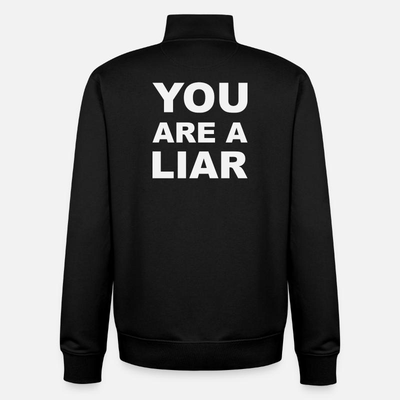 Lügner Lugner White - Unisex Organic Zip Sweatshirt von Stanley/Stella - Schwarz