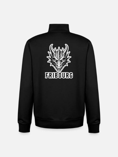 Fribourg Dragon - Unisex Organic Zip Sweatshirt von Stanley/Stella - Schwarz