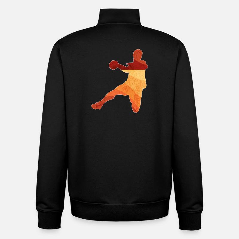 Dunk au basket en rétrogradient - Sweat zippé unisexe en coton bio Stanley/Stella - noir