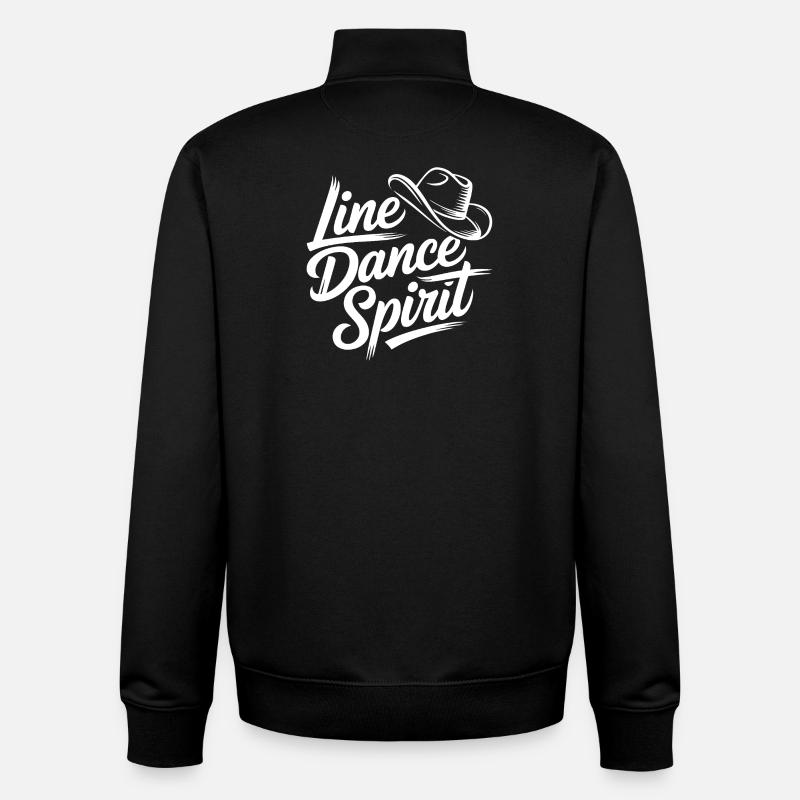 Line Dance Spirit - Sweat zippé unisexe en coton bio Stanley/Stella - noir