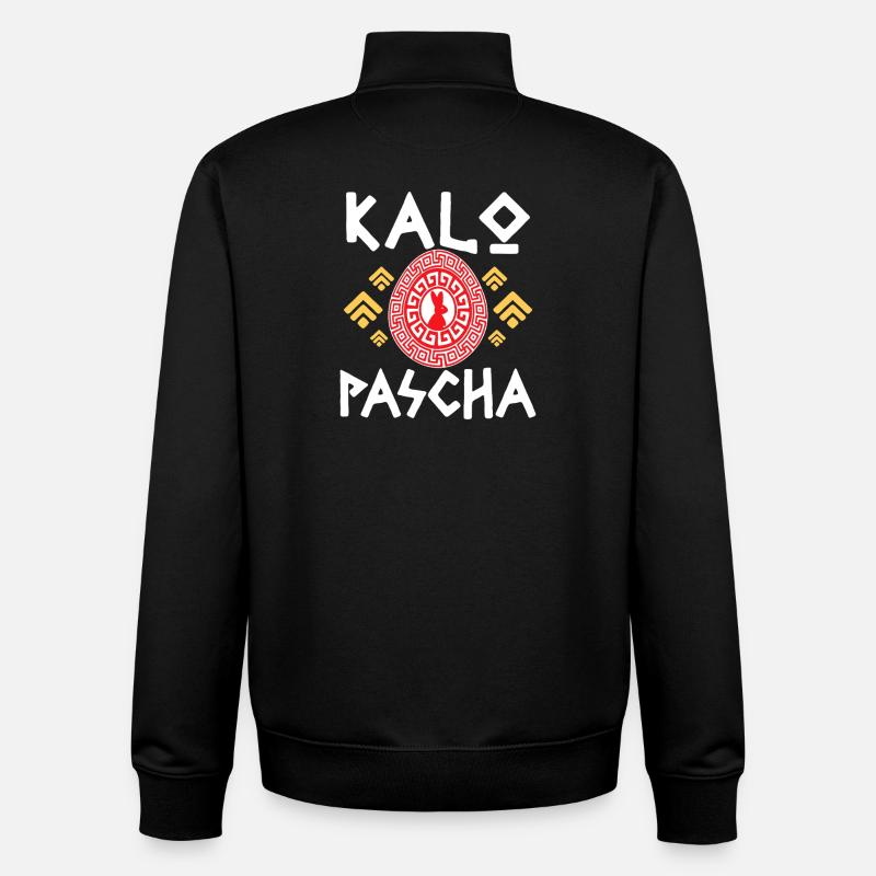 Kalo Pascha: Osterhasenkreis - Unisex Organic Zip Sweatshirt von Stanley/Stella - Schwarz