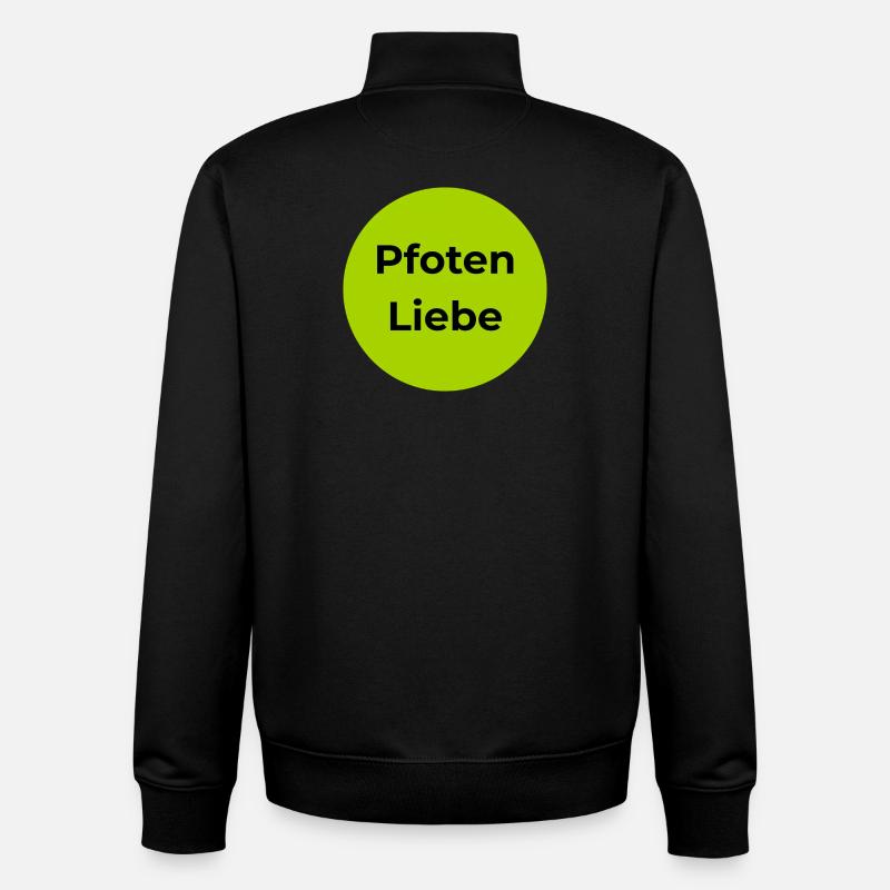 Paws Love Circle Design - Sweat zippé unisexe en coton bio Stanley/Stella - noir