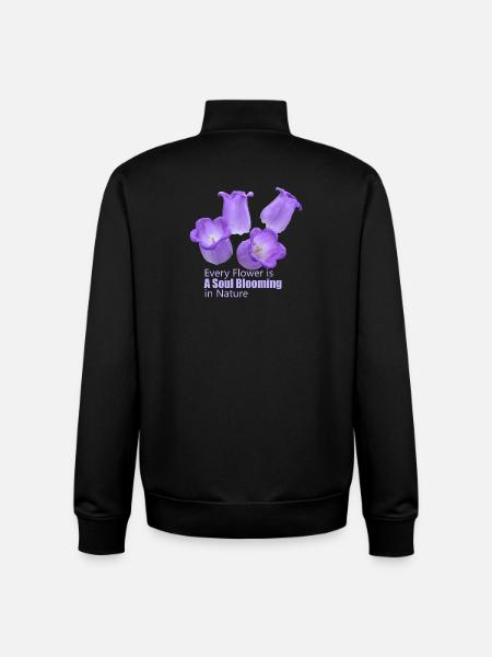 Every_Flower_is_a_Soul_Blooming_in_Nature - Unisex Organic Zip Sweatshirt by Stanley/Stella - black