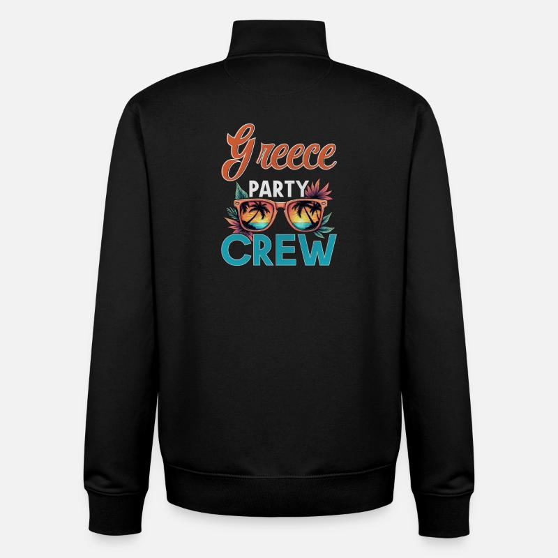 Greece Crew - Unisex Organic Zip Sweatshirt by Stanley/Stella - black