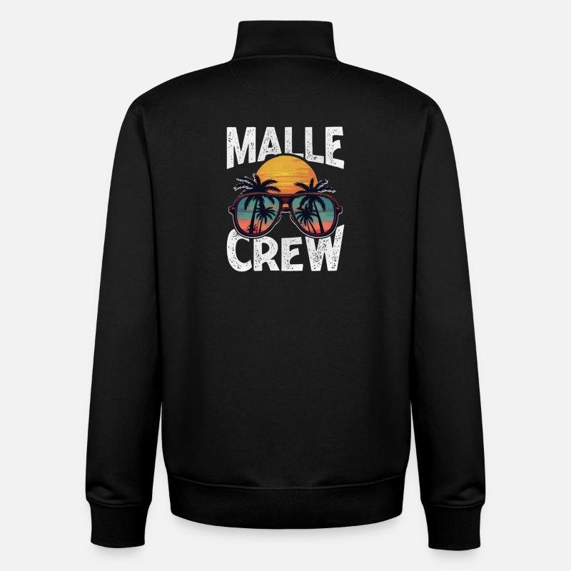 Malle Crew - Unisex Organic Zip Sweatshirt von Stanley/Stella - Schwarz