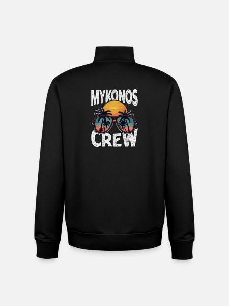 Mykonos Crew - Unisex Organic Zip Sweatshirt by Stanley/Stella - black