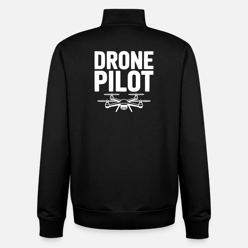 Drone Pilot - Unisex Organic Zip Sweatshirt by Stanley/Stella - black