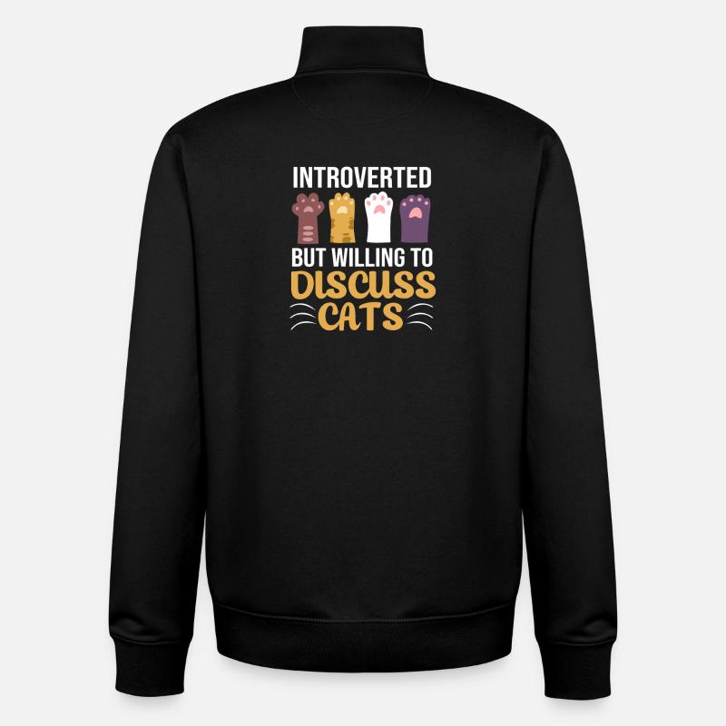 Introvertiert Anxiety ängstlich Angsthase - Unisex Organic Zip Sweatshirt von Stanley/Stella - Schwarz