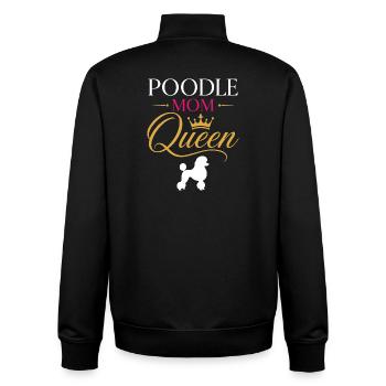 Scénario de la Reine Couronne de la Maman Caniche - Sweat zippé unisexe en coton bio Stanley/Stella - noir - Dos - AI Model Male 185 light (185cm)