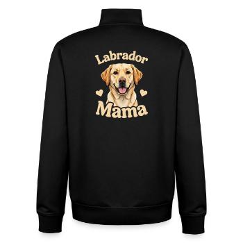 Labrador Mama Motiv Hundebesitzer Hunde - Unisex Organic Zip Sweatshirt von Stanley/Stella - Schwarz - Hinten - AI Model Male 185 light (185cm)