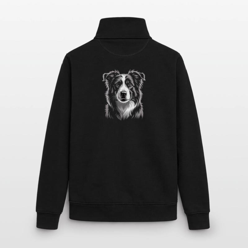 Boder Collie Unisex Organic Zip Sweatshirt von Stanley/Stella