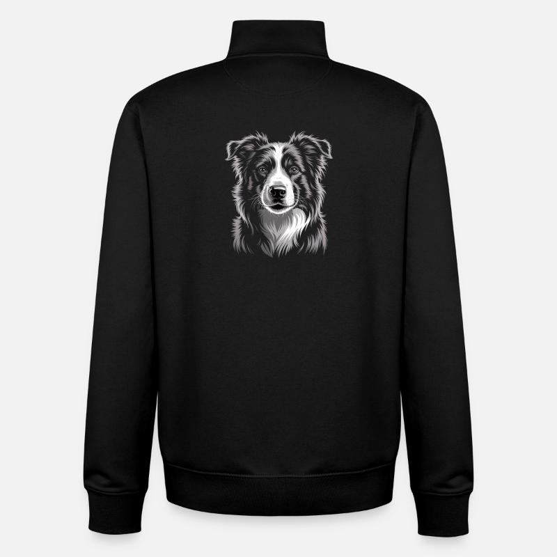 Boder Collie - Unisex Organic Zip Sweatshirt von Stanley/Stella - Schwarz