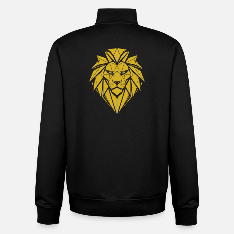 Lion Style – Strength & Pride Leo - Unisex Organic Zip Sweatshirt by Stanley/Stella - black