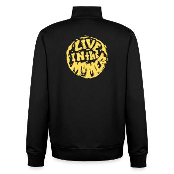 Live In The Moment - Unisex Organic Zip Sweatshirt by Stanley/Stella - black - Back - AI Model Male 185 light (185cm)