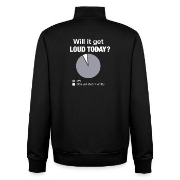 Bass Heute Lustiges Bassist Diagramm - Unisex Organic Zip Sweatshirt von Stanley/Stella - Schwarz - Hinten - AI Model Male 185 light (185cm)