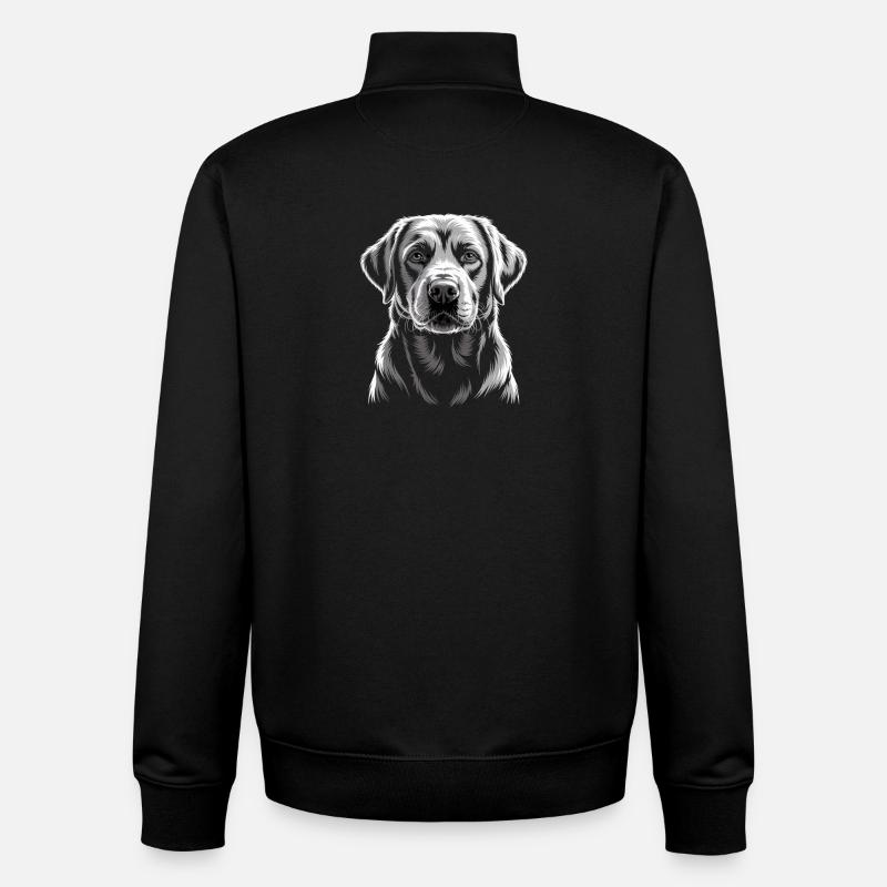 Labrador - Unisex Organic Zip Sweatshirt by Stanley/Stella - black