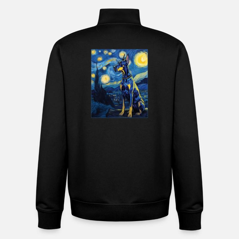 Dogue allemand - Sweat zippé unisexe en coton bio Stanley/Stella - noir