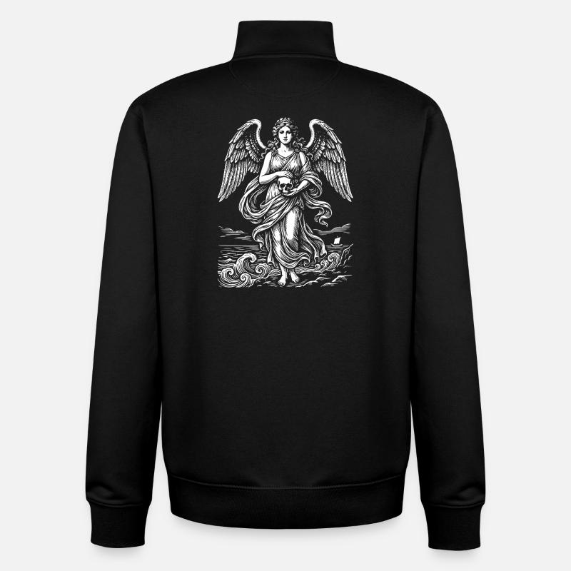 Seaborne Venus with Skull - Unisex Organic Zip Sweatshirt by Stanley/Stella - black