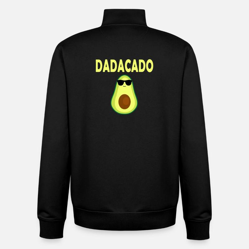 DADACADO Avocado mit Sonnenbrille - Unisex Organic Zip Sweatshirt von Stanley/Stella - Schwarz