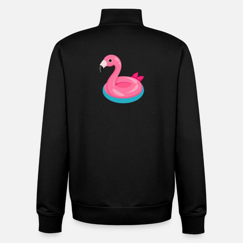 Flamingo-Schwimmschwimmer - Unisex Organic Zip Sweatshirt von Stanley/Stella - Schwarz