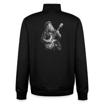 Leonardo Da Vinci spielt Gitarre - Unisex Organic Zip Sweatshirt von Stanley/Stella - Schwarz - Hinten - AI Model Male 185 light (185cm)
