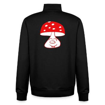 Pilz lustig witzig spaßig  - Unisex Organic Zip Sweatshirt von Stanley/Stella - Schwarz - Hinten - AI Model Male 185 light (185cm)