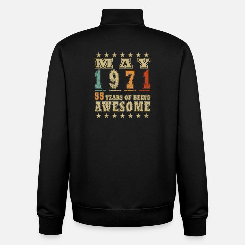 Mai 1971 – mai 1971 - Sweat zippé unisexe en coton bio Stanley/Stella - noir