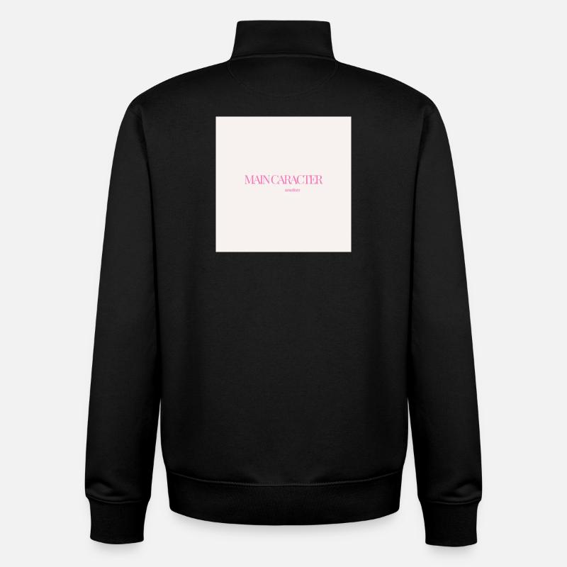 "CARACTER SOMETIMES" Graphic Tee Design - Unisex Organic Zip Sweatshirt by Stanley/Stella - black