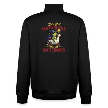 Lançant les maths dés de RPG drôles - Sweat zippé unisexe en coton bio Stanley/Stella - noir - Dos - AI Model Male 185 light (185cm)