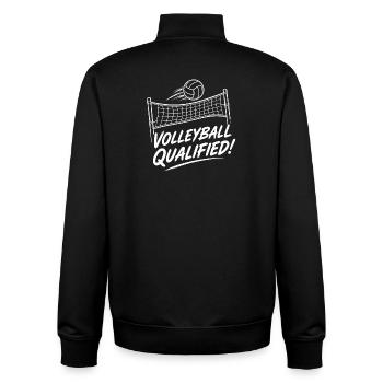 Volleyball Qualified Player Training Match Shirt - Unisex Organic Zip Sweatshirt by Stanley/Stella - black - Back - AI Model Male 185 light (185cm)